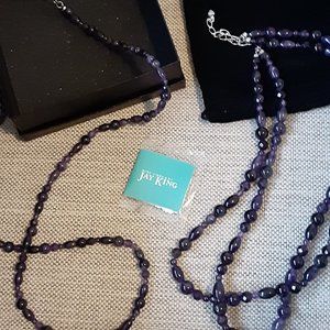 Jay King 2 Amethyst Necklaces